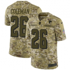 Men's Nike Atlanta Falcons #26 Tevin Coleman Limited Camo 2018 Salute to Service NFL Jersey