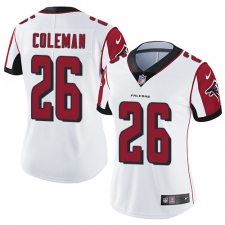 Women's Nike Atlanta Falcons #26 Tevin Coleman Elite White NFL Jersey
