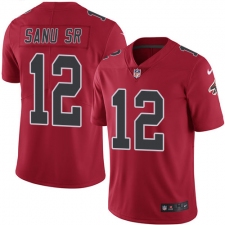 Youth Nike Atlanta Falcons #12 Mohamed Sanu Limited Red Rush Vapor Untouchable NFL Jersey