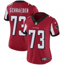 Women's Nike Atlanta Falcons #73 Ryan Schraeder Elite Red Team Color NFL Jersey