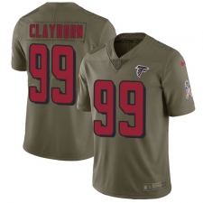 Men's Nike Atlanta Falcons #99 Adrian Clayborn Limited Olive 2017 Salute to Service NFL Jersey