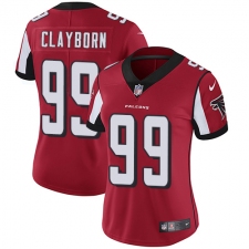 Women's Nike Atlanta Falcons #99 Adrian Clayborn Elite Red Team Color NFL Jersey