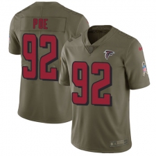 Youth Nike Atlanta Falcons #92 Dontari Poe Limited Olive 2017 Salute to Service NFL Jersey
