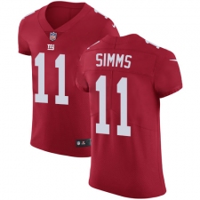 Men's Nike New York Giants #11 Phil Simms Red Alternate Vapor Untouchable Elite Player NFL Jersey