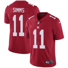 Youth Nike New York Giants #11 Phil Simms Red Alternate Vapor Untouchable Limited Player NFL Jersey
