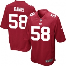 Men's Nike New York Giants #58 Carl Banks Game Red Alternate NFL Jersey