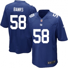 Men's Nike New York Giants #58 Carl Banks Game Royal Blue Team Color NFL Jersey