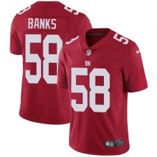 Men's Nike New York Giants #58 Carl Banks Red Alternate Vapor Untouchable Limited Player NFL Jersey