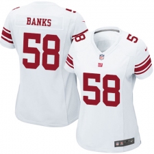 Women's Nike New York Giants #58 Carl Banks Game White NFL Jersey