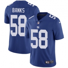 Youth Nike New York Giants #58 Carl Banks Royal Blue Team Color Vapor Untouchable Limited Player NFL Jersey