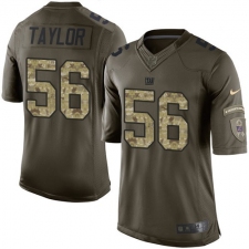 Youth Nike New York Giants #56 Lawrence Taylor Elite Green Salute to Service NFL Jersey