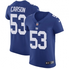 Men's Nike New York Giants #53 Harry Carson Elite Royal Blue Team Color NFL Jersey