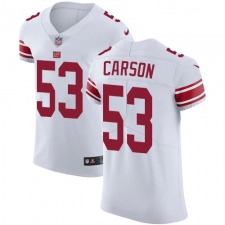 Men's Nike New York Giants #53 Harry Carson White Vapor Untouchable Elite Player NFL Jersey
