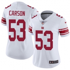 Women's Nike New York Giants #53 Harry Carson Elite White NFL Jersey
