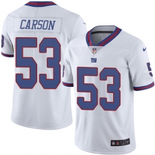 Youth Nike New York Giants #53 Harry Carson Limited White Rush Vapor Untouchable NFL Jersey