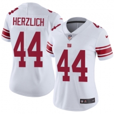 Women's Nike New York Giants #44 Mark Herzlich White Vapor Untouchable Limited Player NFL Jersey
