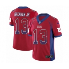 Men's Nike New York Giants #13 Odell Beckham Jr Limited Red Rush Drift Fashion NFL Jersey