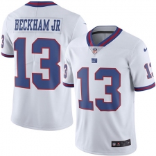 Men's Nike New York Giants #13 Odell Beckham Jr Limited White Rush Vapor Untouchable NFL Jersey