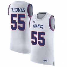 Men's Nike New York Giants #55 J.T. Thomas Limited White Rush Player Name & Number Tank Top NFL Jersey