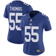 Women's Nike New York Giants #55 J.T. Thomas Elite Royal Blue Team Color NFL Jersey
