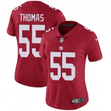 Women's Nike New York Giants #55 J.T. Thomas Red Alternate Vapor Untouchable Limited Player NFL Jersey