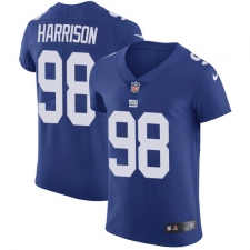 Men's Nike New York Giants #98 Damon Harrison Elite Royal Blue Team Color NFL Jersey