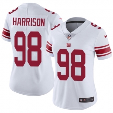 Women's Nike New York Giants #98 Damon Harrison Elite White NFL Jersey