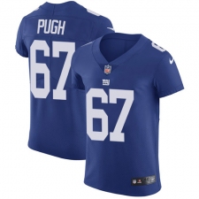 Men's Nike New York Giants #67 Justin Pugh Elite Royal Blue Team Color NFL Jersey