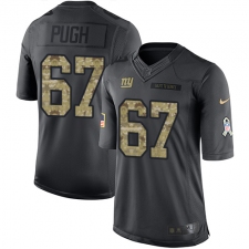 Youth Nike New York Giants #67 Justin Pugh Limited Black 2016 Salute to Service NFL Jersey