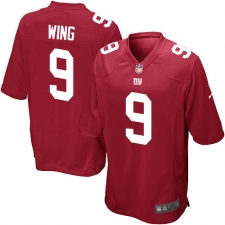 Men's Nike New York Giants #9 Brad Wing Game Red Alternate NFL Jersey