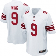Men's Nike New York Giants #9 Brad Wing Game White NFL Jersey