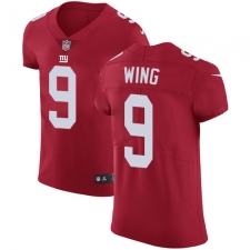 Men's Nike New York Giants #9 Brad Wing Red Alternate Vapor Untouchable Elite Player NFL Jersey