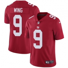 Men's Nike New York Giants #9 Brad Wing Red Alternate Vapor Untouchable Limited Player NFL Jersey