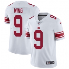 Men's Nike New York Giants #9 Brad Wing White Vapor Untouchable Limited Player NFL Jersey