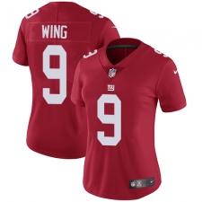 Women's Nike New York Giants #9 Brad Wing Red Alternate Vapor Untouchable Limited Player NFL Jersey