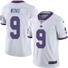 Youth Nike New York Giants #9 Brad Wing Limited White Rush Vapor Untouchable NFL Jersey