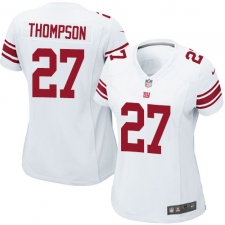 Women's Nike New York Giants #27 Darian Thompson Game White NFL Jersey