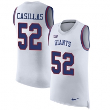 Men's Nike New York Giants #52 Jonathan Casillas Limited White Rush Player Name & Number Tank Top NFL Jersey