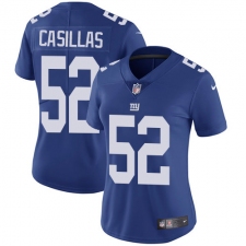 Women's Nike New York Giants #52 Jonathan Casillas Royal Blue Team Color Vapor Untouchable Limited Player NFL Jersey