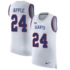 Men's Nike New York Giants #24 Eli Apple Limited White Rush Player Name & Number Tank Top NFL Jersey
