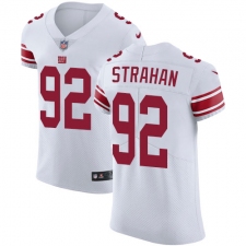Men's Nike New York Giants #92 Michael Strahan White Vapor Untouchable Elite Player NFL Jersey