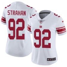 Women's Nike New York Giants #92 Michael Strahan Elite White NFL Jersey
