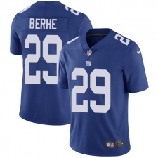 Men's Nike New York Giants #29 Nat Berhe Royal Blue Team Color Vapor Untouchable Limited Player NFL Jersey