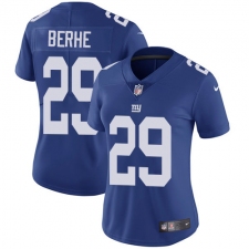 Women's Nike New York Giants #29 Nat Berhe Royal Blue Team Color Vapor Untouchable Limited Player NFL Jersey