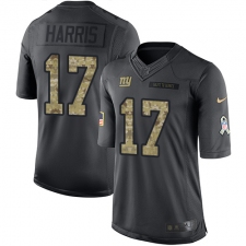 Men's Nike New York Giants #17 Dwayne Harris Limited Black 2016 Salute to Service NFL Jersey