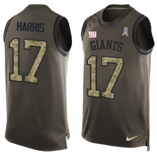Men's Nike New York Giants #17 Dwayne Harris Limited Green Salute to Service Tank Top NFL Jersey