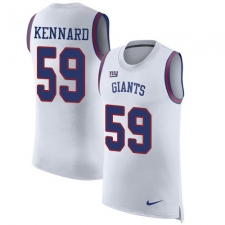 Men's Nike New York Giants #59 Devon Kennard Limited White Rush Player Name & Number Tank Top NFL Jersey