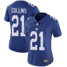Women's Nike New York Giants #21 Landon Collins Elite Royal Blue Team Color NFL Jersey