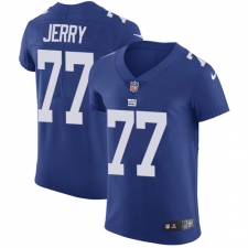 Men's Nike New York Giants #77 John Jerry Elite Royal Blue Team Color NFL Jersey