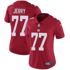 Women's Nike New York Giants #77 John Jerry Elite Red Alternate NFL Jersey